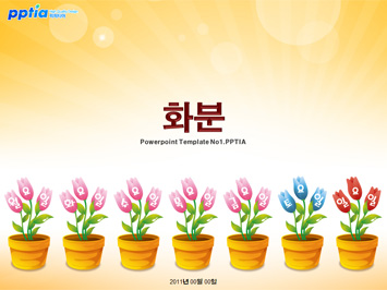 화분 PPT 템플릿 미리보기
