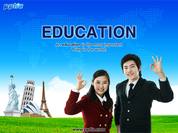 교복입은 고등학생 PPT 템플릿 미리보기