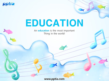 음표와 물고기 PPT 템플릿 미리보기