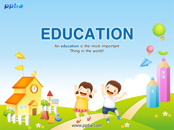 학교와 어린이 PPT 템플릿 미리보기