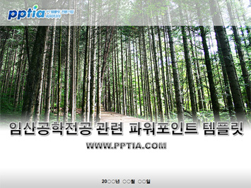 임산공학전공 PPT 템플릿 미리보기