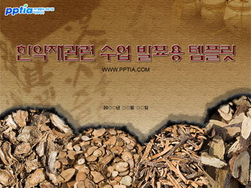 한약재관련 수업 발표용 PPT 템플릿 미리보기