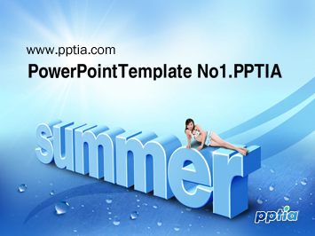 SUMMER글자 PPT 템플릿 미리보기
