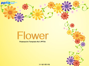 꽃 PPT 템플릿 미리보기