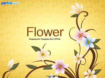꽃 PPT 템플릿 미리보기
