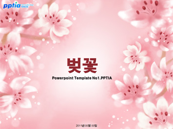 벚꽃 PPT 템플릿 미리보기