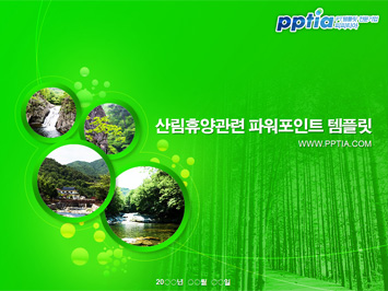 산림휴양 PPT 템플릿 미리보기