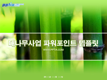 대나무사업 PPT 템플릿 미리보기