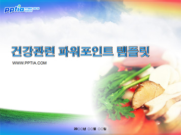 건강음식 PPT 템플릿 미리보기