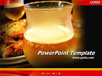 맥주 PPT 템플릿 미리보기