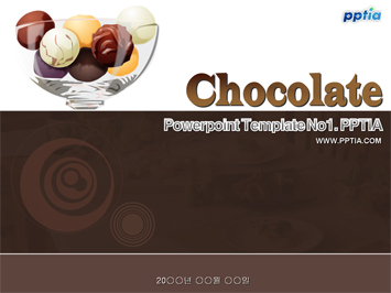 초콜릿(chocolate) PPT 템플릿 미리보기