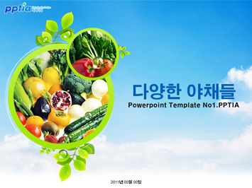 다양한 야채들 PPT 템플릿 미리보기