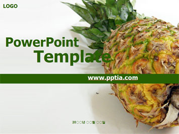 파인애플 B PPT 템플릿 미리보기