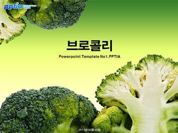 브로콜리 PPT 템플릿 미리보기