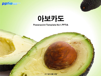아보카도 PPT 템플릿 미리보기