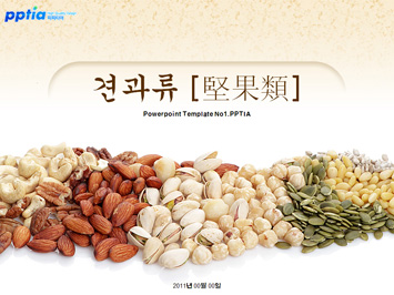 견과류 PPT 템플릿 미리보기