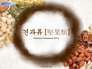 견과류 PPT 템플릿 미리보기