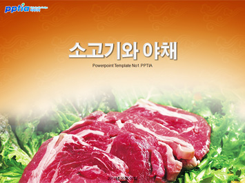 소고기와 야채 PPT 템플릿 미리보기