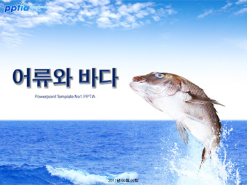 어류와 바다 PPT 템플릿 미리보기