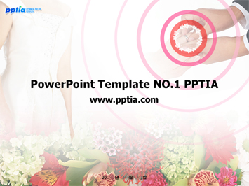 웨딩드레스와 반지 PPT 템플릿 미리보기