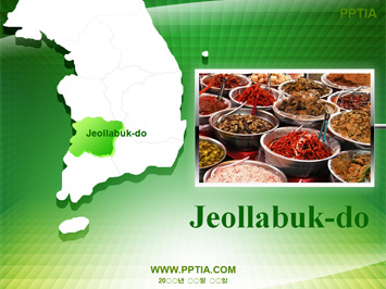 우리나라 지도와 전라북도 PPT 템플릿 미리보기