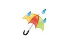 우산과 비 템플릿