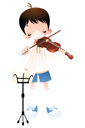바이올린 연주하는 아이 템플릿