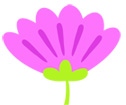 분홍색 꽃 템플릿