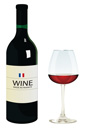 프랑스 와인병과 와인잔 템플릿