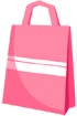 분홍색 실내화 가방 템플릿