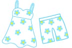 꽃 무늬 커플 잠옷 템플릿