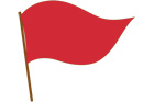 빨간색 깃발 템플릿