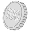 100원 동전 템플릿