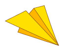 노란색종이비행기 템플릿