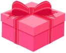 분홍색 선물상자 템플릿
