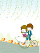 자전거타는 신혼부부 템플릿