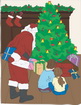 산타클로스와 크리스마스트리 템플릿