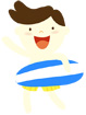 서핑보드 들고있는 남자아이 템플릿