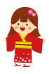 일본전통의상을입은여자아이 템플릿