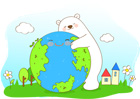 지구를안고있는북극곰 템플릿