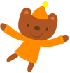 주황색 옷입은 갈색 곰 템플릿