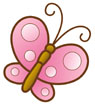 분홍색 나비 템플릿