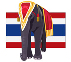 태국국기와 코끼리 템플릿