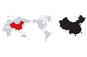 세계지도(중국) 템플릿