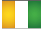 코트디부아르 국기 템플릿