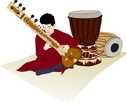 전통악기를 연주하는 사람 템플릿