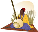 전통악기를 연주하는 사람 클립아트