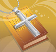 십자가와 책 클립아트