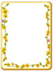 노란색 꽃 글상자 템플릿