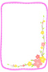 분홍색벚꽃글상자 템플릿